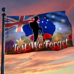 Remembrance Day Flag Lest We Forget THB3433GF