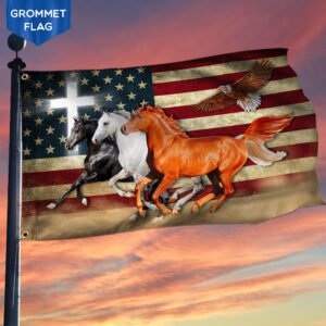 Horses Grommet Flag MLH1876GF