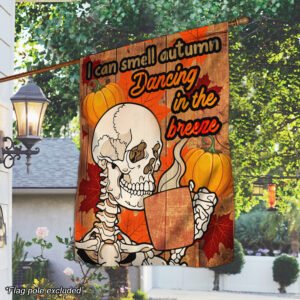 Fall Skull Flag I Can Smell Autumn Dancing In The Breeze TTY270F