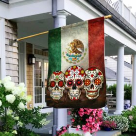 Sugar Skull Mexican Flag QNN577F