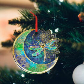 Hippie Custom-Shaped Ornament Dragonfly ANL152O