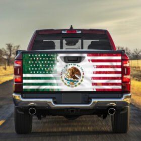 Mexican American Truck Tailgate Sticker Proud Both Of Them ANL0142TD