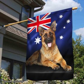 German Shepherd On Australian Flag QNN576F