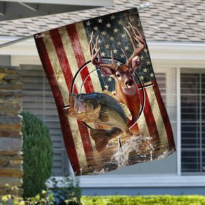Hunting Fishing American Flag TRN1331F