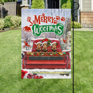 Personalized Christmas Dogs Flag Merry Woofmas LHA1853FCT