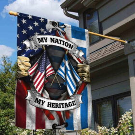 American & Greek Flag My Nation My Heritage DDH2869Fv4