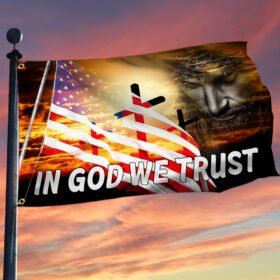 Jesus Grommet Flag In God We Trust TTY333GF