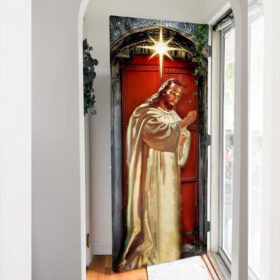 Jesus Knocking On The Door Christmas Door Cover PN1410D