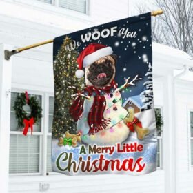 Pug Flag We Woof You A Merry Little Christmas DBD2924Fv2