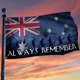 Australian Veteran Grommet Flag Always Remember TTV348GF