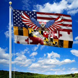 Maryland American Eagle Grommet Flag THB3471GFv1