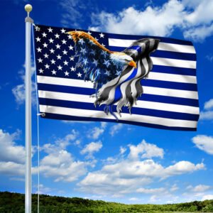 The Thin Blue Line Flag Back The Blue American Eagle Flag THB3440GFv1