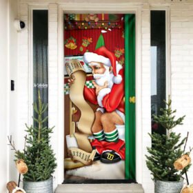 Christmas Santa Door Cover Funny NTT141D