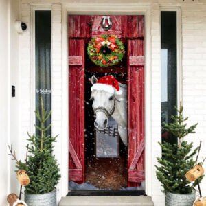 Horse Christmas Barn Door Cover THB3448D