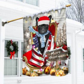 French Bulldog Wrap In Glory American Christmas Flag THH3477Fv5
