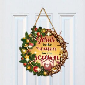 Christian Custom Wooden Sign Jesus Is The Reason For The Season DBD2945WD
