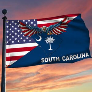 South Carolina Flag South Carolina American Eagle Grommet Flag TRL1430GFv4