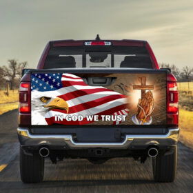 American Eagle In God We Trust Truck Tailgate Decal MBH155TD