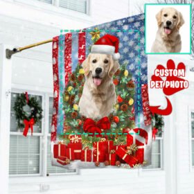Personalized Custom Pet Flag Flagwix™ Pet Image American Patriot Christmas Flag MBH192FCT