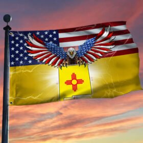 New Mexico American Eagle Grommet Flag THB3471GFv4