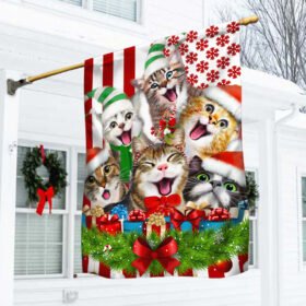 Christmas American Flag Funny Cats TTY364F