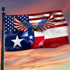 Texas American Eagle Grommet Flag THB3471GF