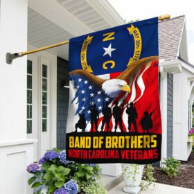 Veteran Flag Band Of Brothers North Carolina Veterans QNN556F