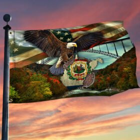 West Virginia State Eagle Grommet Flag QNK751GFV3
