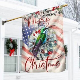Hummingbird. Have Yourself A Merry Little Christmas Flag THH3458F