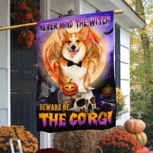 Corgi Halloween Flag Beware Of The Corgi DBD2796Fv30