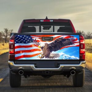 God Bless America. American Truck Tailgate Decal Sticker Wrap Light Sky NTT91TD