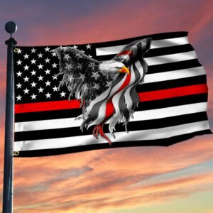 Firefighter Flag The Thin Red Line American Eagle Grommet Flag THB3482GF