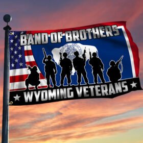 Veteran Grommet Flag Band Of Brothers Wyoming Veterans QNN556GFv1