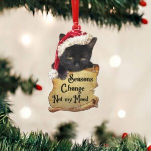 Black Cat Custom - Shaped Ornament Not My Mood NNT138O