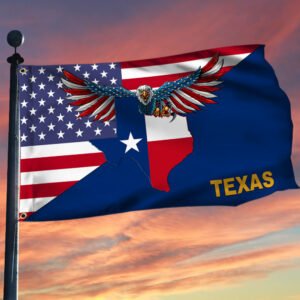 Texas Flag Texas American Eagle Grommet Flag TRL1430GFv7