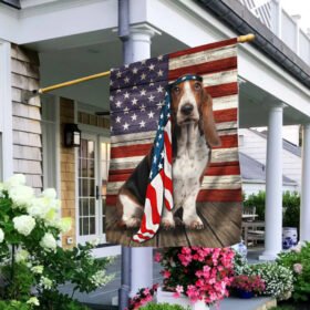 Basset Hound Dog Flag Charming Dog NTB216Fv41