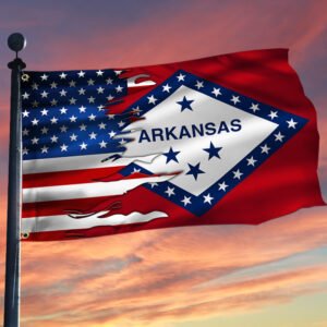 Arkansas And American Grommet Flag MLH1913GFv2