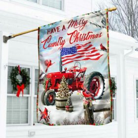 Christmas Tractor Flag Have A Merry Country Christmas ANL055F