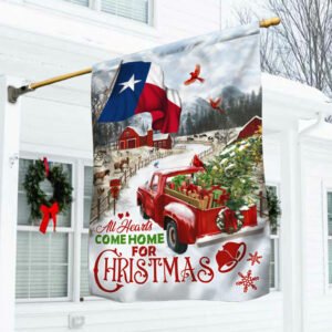 Red Truck Texas Flag All Hearts Come Home For Christmas DDH2926Fv2