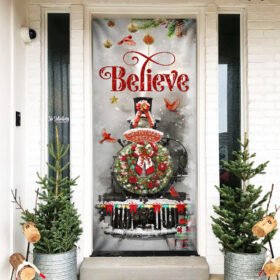 Train Christmas Believe Door Cover LHA1834D