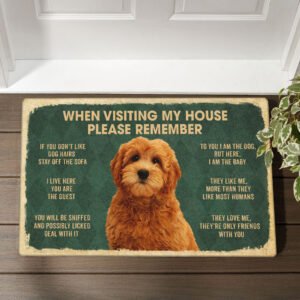 When Visiting My House Goldendoodle Doormat TRN1462DM