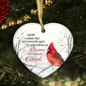 Cardinal Ceramic Ornament Forever There Within Your Heart LHA1854O