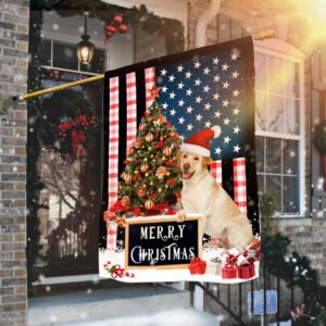 Merry Christmas Labrador Retriever Flag TRN468Fv22