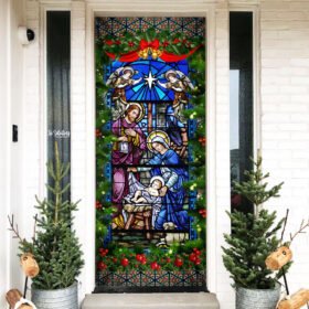 Jesus Christmas. Nativity Of Jesus Door Cover THH3509D