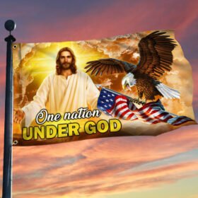 Jesus American Grommet Flag One Nation Under God DDH2901GF