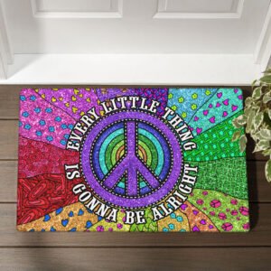 Hippie Doormat Every Little Thing Is Gonna Be Alright TRN1460DM