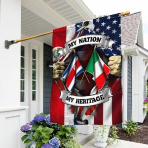 American, Costa Rica & Italian Flag My Nation My Heritage DDH2869Fv3