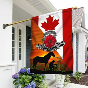 Remembrance Day Flag Lest We Forget Canadian Flag TRL1374Fv3