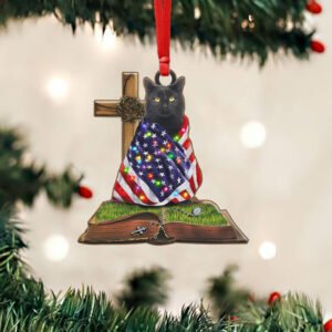 Black Cat Custom Shaped Ornament Christmas Bubble NTB261Ov1