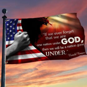 Jesus Grommet Flag One Nation Under God QNN555GF